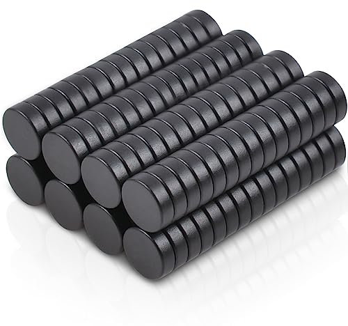 MIN CI 5 x 1.5mm Mini Magnet Rund Magnete Stark, 120 Stück Klein Starke Magnets Schwarz Magneten für Magnettafel Kühlschrank Magnet Whiteboard