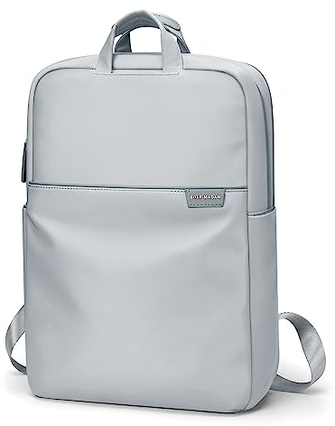 GOLF SUPAGS Laptop Rucksack für Damen 13.3 Zoll Schulrucksack mit Laptopfach, Computer Arbeitsrucksack, Rucksack Damen Anti Diebstahl Daypack, Business Rucksack, Hellgrau