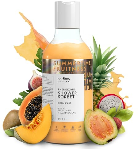 So!Flow Gel Douche Exotique et Revitalisant à la Sorbet avec Passiflore et Racine de Maca - Un Traitement de Peau Inspiré par le Sorbet
