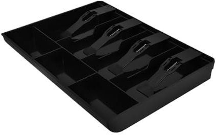 MAGICLULU Schubladenbox Schwarz Mit Geldscheinfächern Und Münzfächern Aus Robustem Abs-kunststoff Für Sicheren Halt Und Einfache Bargeldverwaltung Zu Hause Geschäft