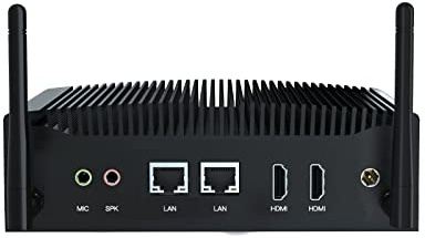 Mini PC Lüfterlos WIN11 Pro Industrie PC Core i5 8250U/8350U Kleiner PC | Micro Desktop PC Dual Lan, 16GB RAM 512GB SSD, Dual HD, Dual RS232 COM, Wifi, Wake On Lan， VESA, 4G SIM Slot