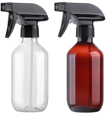 KREMORV Sprühflaschen 2 Stücke 300ml feine Nebel Wassersprühflasche | Kunststoff Spray Bottle Nachfüllbare Verstellbarem Düse Leere Spritzer-Flaschen für Pflanzen Haarpflege Reinigung