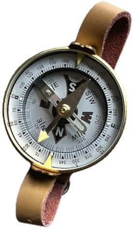 Uhr mit Kompass, stabiler Armband-Kompass, leicht zu lesendes Design – wasserdicht, leuchtet im Dunkeln, Kompass, Handgelenk für Outdoor-Enthusiasten
