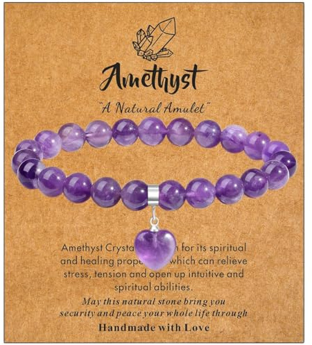 XIANNVXI Herz Armband Damen Stein Kristall Armband Perlen Armband 8mm Perlenarmband Freundin Armband Schmuck Geburtstagsgeschenk Weihnachtsgeschenke für Frauen