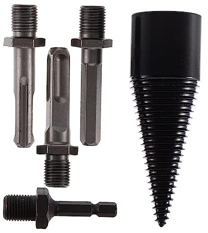 MERRYHAPY Carbon Steel Wood Splitter Drill Bit Garden Auger Drill Bit for Electric High Hardness for Firewood Splitting