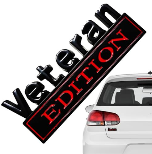 Xvilmaun Veteran Edition-Emblem, Veteran Edition-Autoemblem,Auto-Abzeichen-Aufkleber | Selbstklebendes Auto-Emblem, Buchstaben-Abzeichen-Aufkleber, Auto-LKW-Aufkleber für Fahrzeuge, PKW, LKW, SUV