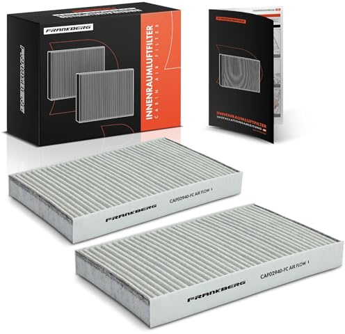 Frankberg 2x Innenraumfilter Pollenfilter mit Aktivkohle 6447KL | Kompatibel mit C4 II NC, C3 II SC, C4 II Stufenheck NC, 308 SW Kasten/Kombi 4E, C4 I Kasten/Hatchback LR, C3 Picasso SH