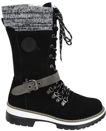 Generisch outlet angebote Winterstiefel Damen Casual Langschaft Boots Winterschuhe Bequem Runde Zehe Flach Stiefeletten warehouse deal outlet angebote