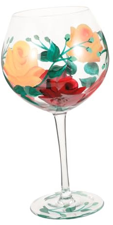 Cabilock Vaso De Vino Copa De Vino Tinto Decorativa Mano Pintada Ideal Para Casa
