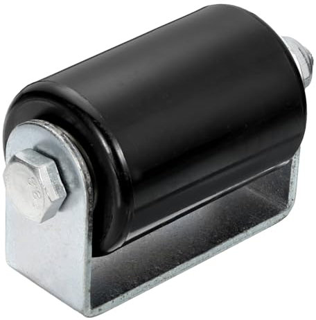 QUARKZMAN Guida a Rullo per Cancello Regolabile, Rullo in Nylon per Cancello Scorrevole da 3.1 con Staffa a Forma di L, Supporto per Guida a Rullo per Cancello Scorrevole Nero