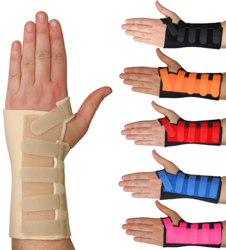 Solace Bracing Cool-Flow Max Wrist Support (6 Colours) - #1 British Made & NHS Supplied Advanced Wrist Brace Splint for Carpal Tunnel, Arthritis, Tendonitis, RSI, Fractures & More - Beige, M, Left
