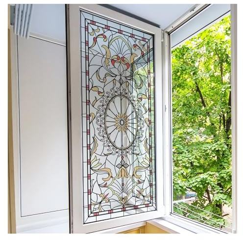GMGQJST Vinilo Ventana Privacidad Película De Privacidad For Ventana, Vinilo Decorativo 3D, Calcomanías De Vidrieras Estáticas, Pegatinas For Ventana, Baño, Cocina, Decoración De Ventana