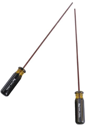 DIYEAH Lot de 2 Tournevis Cruciformes Longs Magnétiques à Tête Plate Outils de Précision pour Entretien Domestique Résistants à L'Usure pour Électronique et Quincaillerie