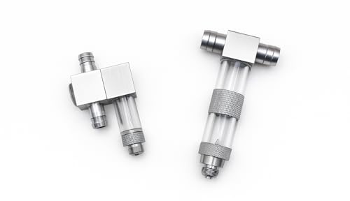 Generisch CO2 Inline Diffusor aus Edelstahl, 12/16 oder 16/22mm, mit 2 Schlauchschellen, für Aquarium (12/16mm)