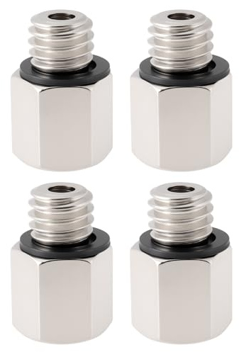 VGOL 4 Unidades Adaptador de Rosca Hembra M5x0,8 A Macho M6x1,0 M-6N-B5 para Manguera de Agua de Bicicleta 13 X 8 X 5 Mm.