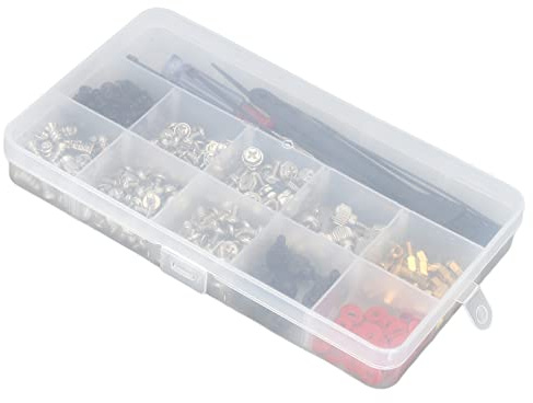 Saluaqui PC Integral de 362 Piezas PC y Tornillo para Computadora Portátil Socador de Surtido con Corbatas de Cables, Destornillador y Cepillo de Limpieza - Kit de Mantenimiento de