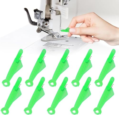10 Pcs Fish Mouth Automatic Sewing Needle Threader - Easy-to-use Sewing Machine Needle Threader Set - Needle threaders for Sewing Machines - Quick and Convenient - Perfect for DIY