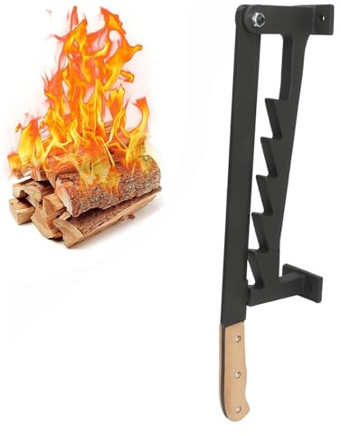Oreilet Wall Mounted Wood Splitter, High Carbon Steel Kindling Splitter for Firewood, Manual Chopping Block for Splitting Wood for Indoor Outdoor Camping