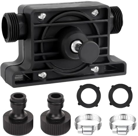 Portable Electric Drill Pump, Mini Electric Drill Pump, Self Priming Transfer Pumps with Connectors and Hose Clamps for Home Garden Oil Diesel, Need to Connect A Power Drill
