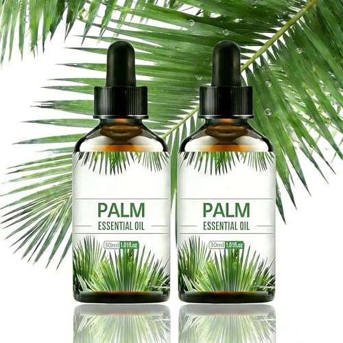 Aceite Esencial De Palma Cuidado De La Piel Y Cabello Base Multifuncional Aromaterapia For La Piel Difusores Altamente Adaptables Fabricación De Velas Jabón(2bottles)