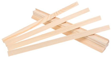 DIYEAH 10pcs Unfinished Wood Trim Molding Wooden Strip for DIY Decor Home Wall Cabinet Window Frame Long