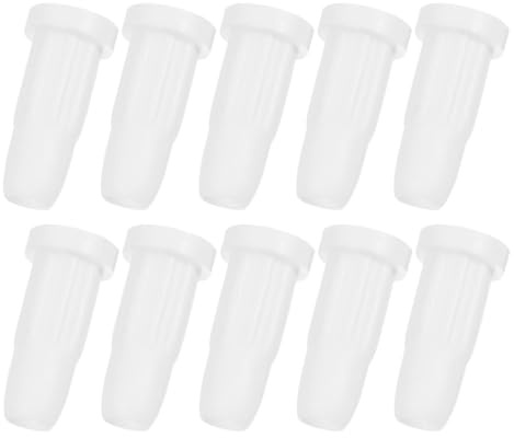 LIFKOME Copas de Ruedas para Cuna y Cama de Plástico Blanco, 10 Piezas Redondas para Protección de Suelo y Uso Versátil en Alfombras
