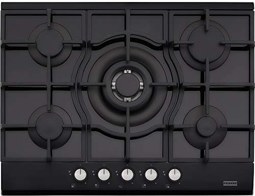 Franke FHNG 705 4G TC BK C Incasso Nero Gas Piano cottura – Piastra (Incasso, Piano cottura a gas, Vetro, Nero, Ghisa, 1000W)