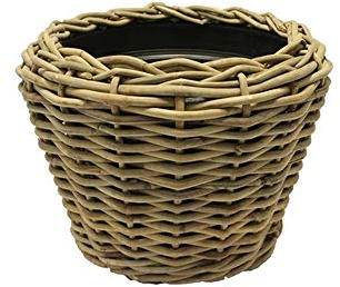 Van der Leeden Drypot® Pflanzkübel Rattan grau, D57 x H43 cm
