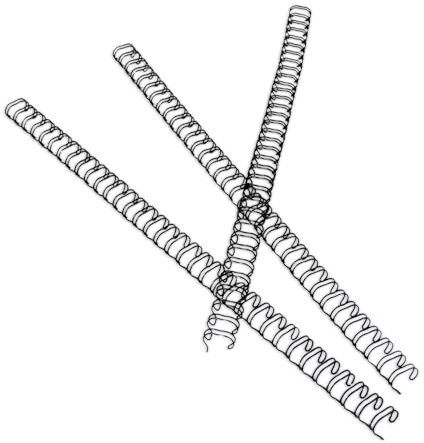 RAYSON Spirali Metalliche per Rilegatura, 34 Anelli, 40 Fogli, 7,9 mm, Passo 3:1, A4, Nero, Confezione da 100 Pezzi