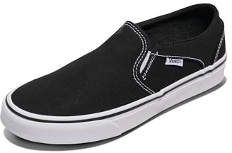 Vans Asher, Sneaker, Donna, Canvas Black/White, 38 EU