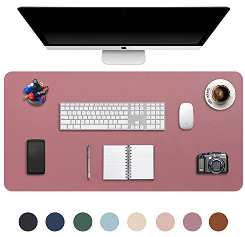 DOBAOJIA Große Schreibtischunterlage 90 X 43cm, Schreibtischmatte, Desk Pad | Schreibtischschutz XXXL, Schreibblock, für Laptop/Tastatur/Maus, PU Leder Wasserdicht + Wildleder Rutschfest