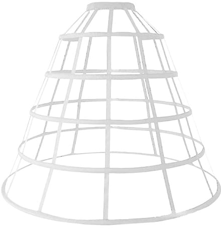 SSDH Ahuecar jaula 5 aros de agitación victoriana enagua falda boda vestido de novia Cosplay bolsa crinolina enagua slip, blanco, Talla única