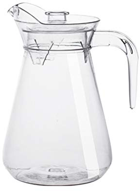 HEMOTON 1L Wasserkrug Mit Deckel Acryl KrugKühlschrankkrug Kunststoff Wasserkanne Plastik Saftkrug Wasserkrug Saftkaraffe Karaffe Krug Teekessel Kaltsaft Tee Spender für KTV Zuhause Büro