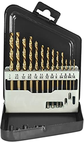 13-Teiliges LinkshäNder-Bohrer-Set Extraktor-Bohrer für Metall-Elektrowerkzeuge-ZubehöR mit Titannitrid-Beschichtung