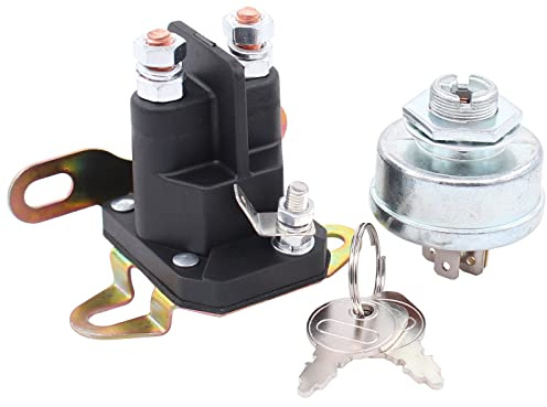 Doo Engy Zündschloss mit 2 Schlüssel und Magnetschalter Starter 12V für MTD Murray Toro für Honda Bolens Gutbrod Rasentraktor