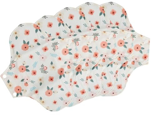 Assorbenti Femminili, Assorbenti Igienici in Tessuto Ad Alta Assorbenza, Traspiranti, Riutilizzabili, 5 Pezzi per il Periodo Mestruale (22 * 28 cm)