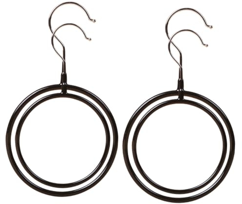 KOMBIUDA 4stücke Metall Schalbügel Für Schals Und Tücher Runder Kleiderbügel Aus Edelstahl Und Schal-Organizer Für Schrank Krawattenhalter-Organizer Zur Aufbewahrung Von Schals Tüchern Und