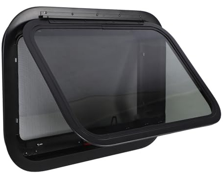 Bediffer Fenêtre de Sortie d'urgence pour Camping-Car, Fenêtre à Moustiquaire Externe avec Anneau de Serrage de Retenue, pour Caravane et Remorque de Camping,Pièces détachées pour camping car