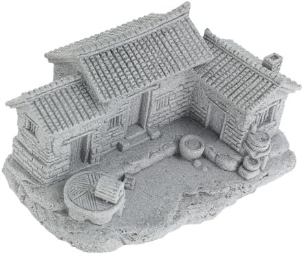 VICASKY Ornement miniature de maison chinoise pour paysage de jardin modèle pour bonsaï décoration pour balcon jardin intérieur design élégant robuste pour projets créatifs