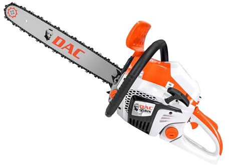 RURIS - Tronçonneuse DAC 501RS - Moteur TEZ 3,5 CP - Cylindrée 50 CC - Guide 500 mm - Réservoir Carburant 500 ML - Idéale pour Les Coupes précises, Orange