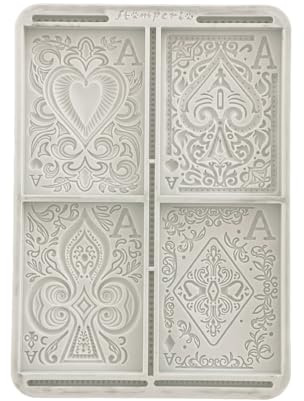 Stamperia - Silicon Mould A5 for Scrapbooking, Bullet Journals and More, Non-Stick Surface, Suitable for Air-Dry Clay, Resin and More, Perfect for Crafts and Gifting (Master of Magic, Cards)