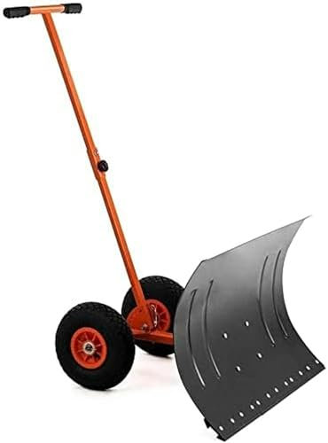 Snöplog snöröjningsskyffel,effektiv snöskyffel med hjul Effektiv justerbar snöskyffelskjutare för snöröjning