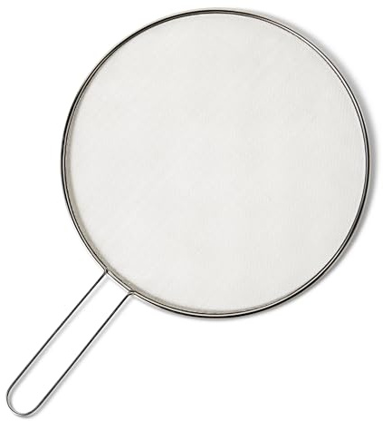 Amazon Basics Fettspritzschutz für Bratpfanne, 33cm, Edelstahl, Spülmaschinenfest