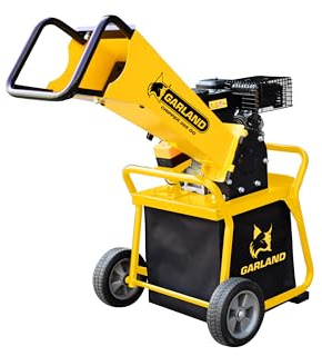 GARLAND CHIPPER 385 QG-V24 – Biotriturador gasolina 4T, 212 cc, 5,8 CV, rodillo axial, tritura ramas hasta 5 cm, con SC System, ruedas macizas, cajón de recogida, asa de transporte