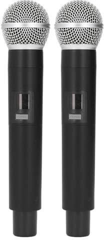 Yctze Ensemble de Microphones Professionnels de 2 avec des Batteries et Récepteurs Rechargeables pour Le karaoké, Les Réunions et Les Performances