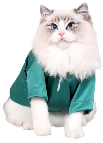 UncleS Katze Seide Feeling Anzug Kühl Outfit Für Große Katzen Weiche Festkleidung Dünne T Shirt Pullover Pyjamas Atmungsaktiven Katzen Kleidung