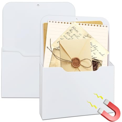 2 Stück Magnetischer Aktenhalter, Magnetischer Papierhalter mit Starkem Magneten Magnetischer Dokumentenhalter Büro Bedarf Aufbewahrung, Geeignet für Schule Büro Zuhause Kühlschrank (Weiß)