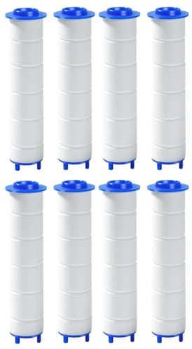Filtre à Douche en Coton PP, 8 pièces Filtre Pommeau de Douche, Douche Douchtte Universelle Filtre Remplaçable Filtre Douche, Pour Filtrer la Poussière, Adoucit l'eau dure (9,5 x 2,3 cm)