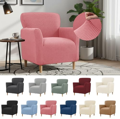 Copripoltrona elastica con braccioli, tessuto elasticizzato, copripoltrona elastica per poltrone imbottite, copertura universale per soggiorno, ufficio, protezione contro macchie, peli e usura