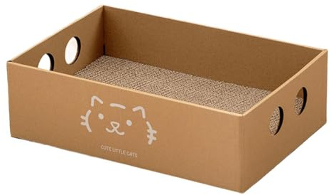mophrati Rascador para Gatos, Caja rascadora Grande, Cama de salón Premium, Amplia aplicación, Caja rascadora de Papel Corrugado, cartón rascador Grande, Estilo A